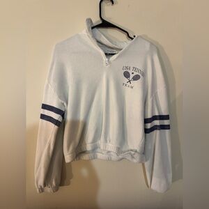 Grayson Threads White and Blue USA Tennis Sweater